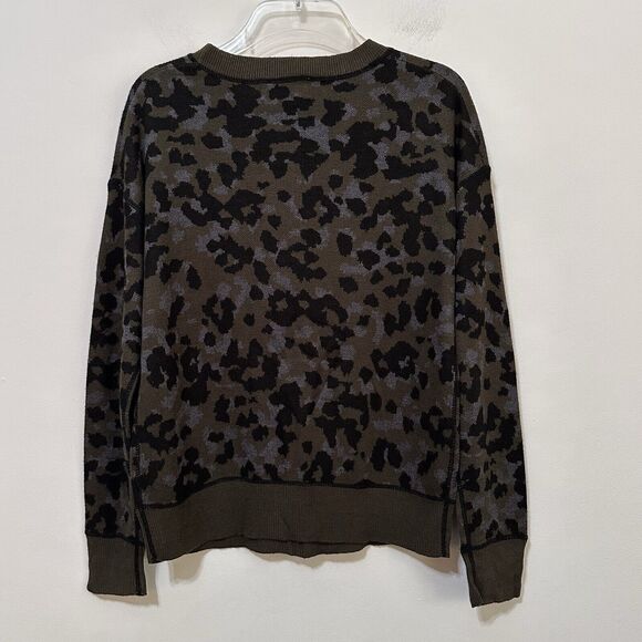 Anthropologie Ethan Leopard Animal Print Sweater S Long Sleeve Pullover Trendy - Picture 11 of 12